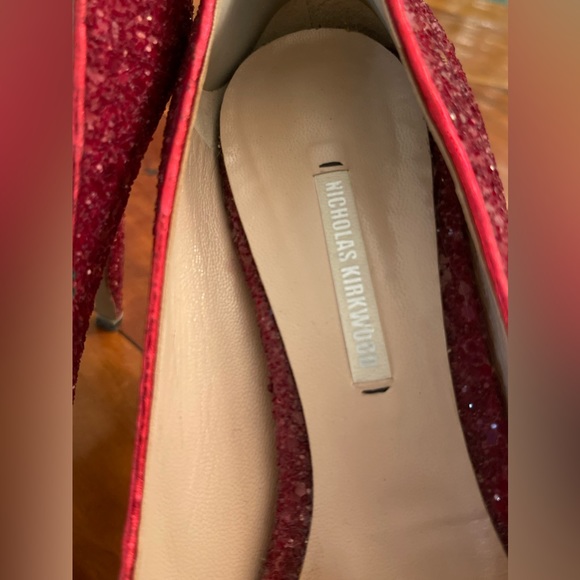 Nicholas Kirkwood, Red Sparkle, Size 8.5 - Picture 9 of 9